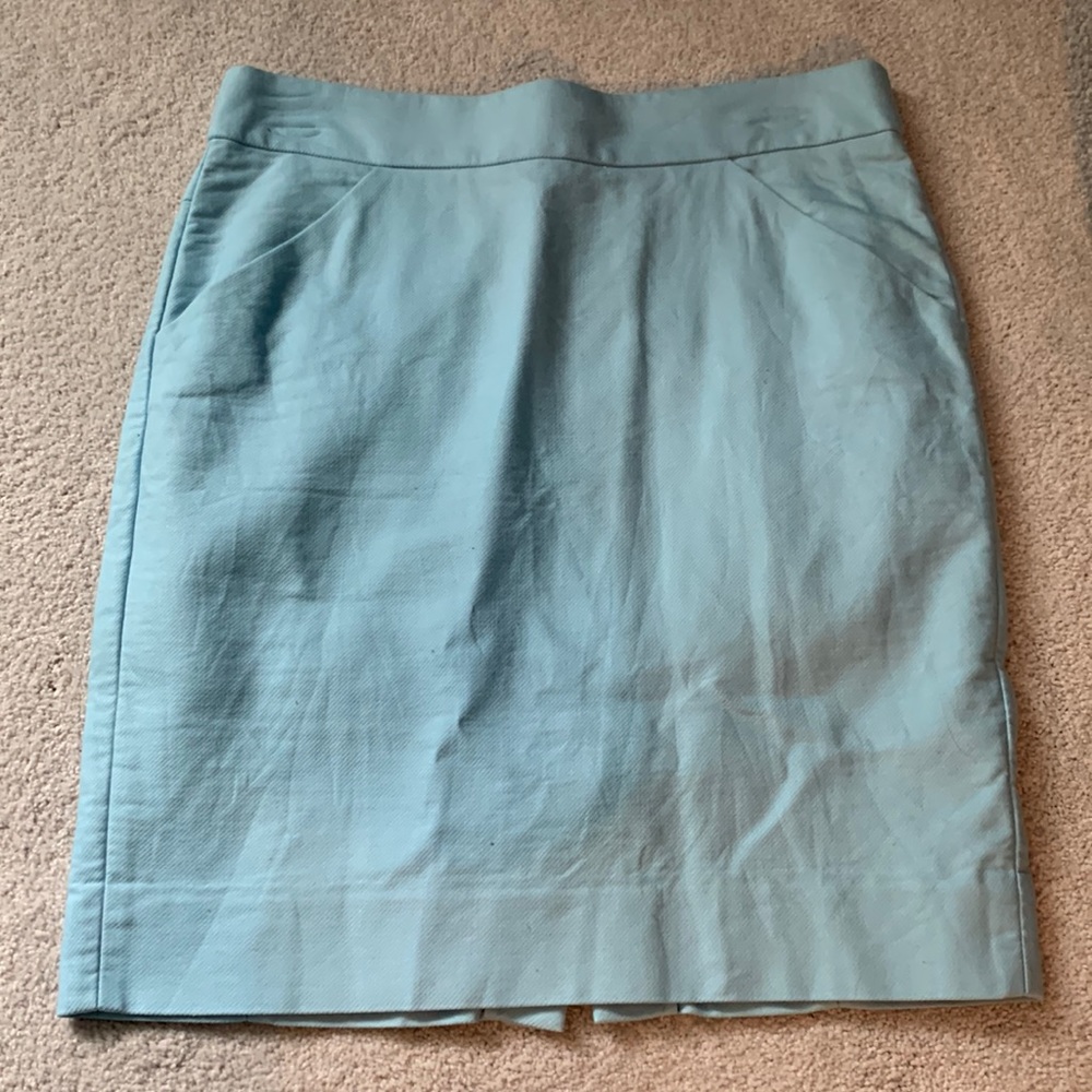 JCrew baby blue pencil skirt